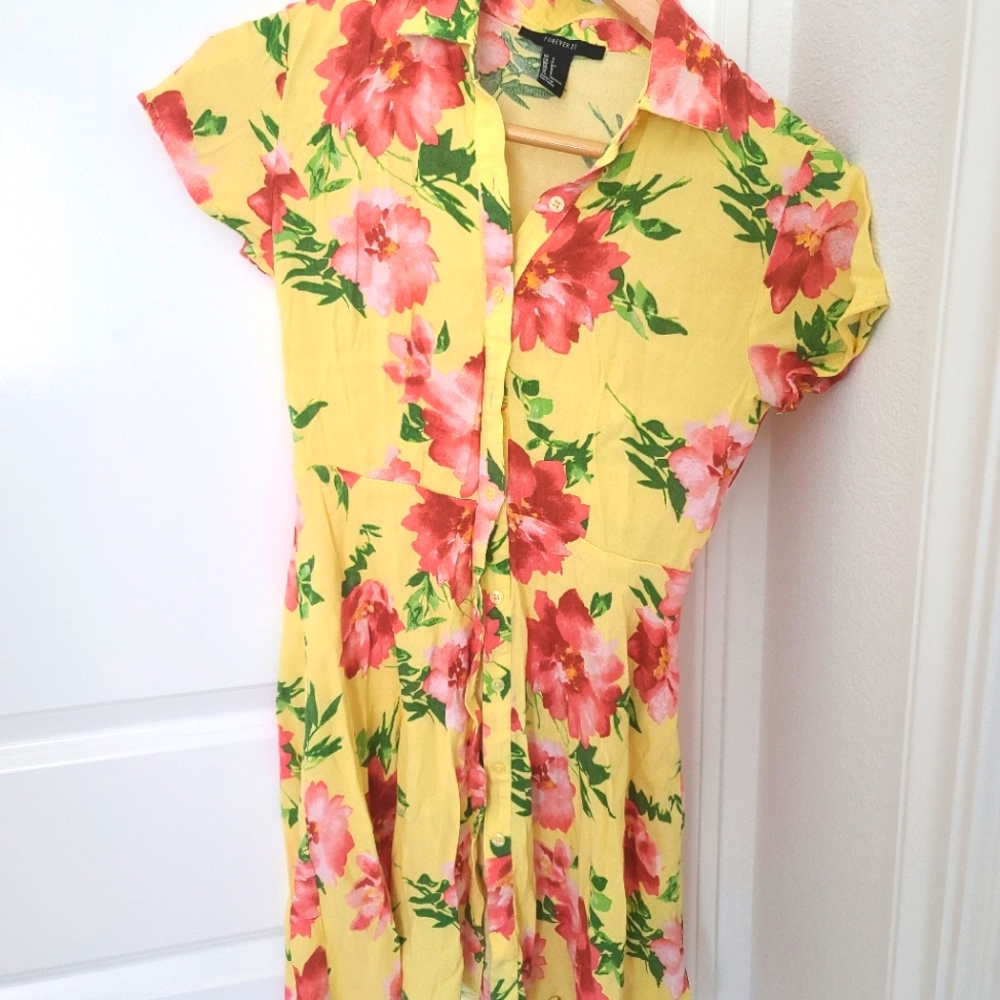 Floral yellow dress